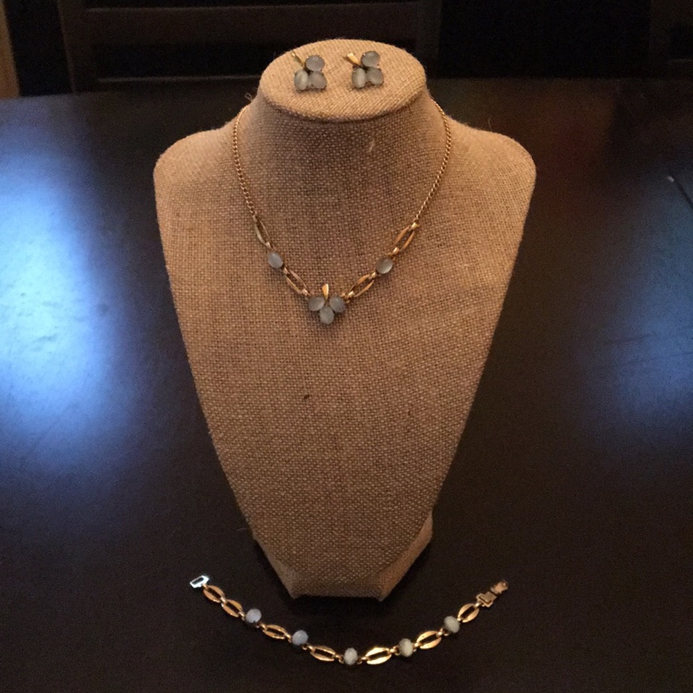 Necklace, earrings, bracelet set
